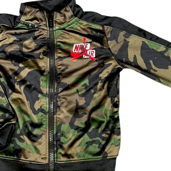 Nike Air Jordan Camo Camouflage Full Zip Track Warm-Up Jacket Boy's Size 24M - Picture 2 of 6